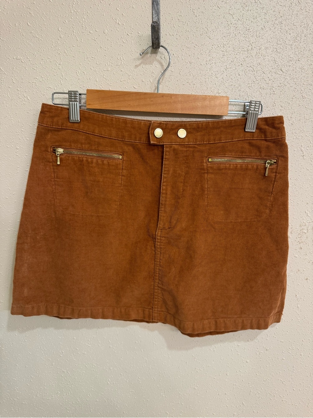 Abercrombie & Fitch Corduroy Mini Skirt in Rust Brown 6